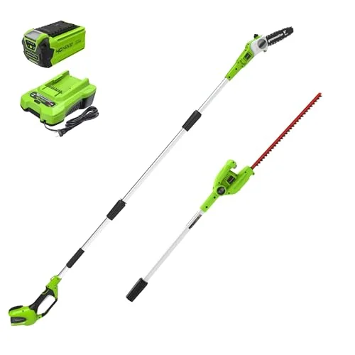 Greenworks 40V Pole Saw and Hedge Trimmer - Rank 4 in Best Hedge Trimmer of 2025