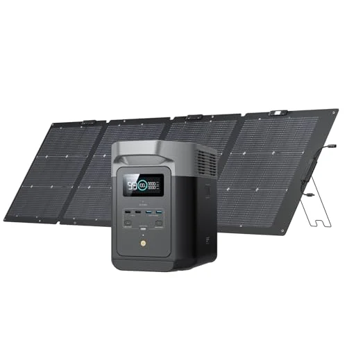 EF ECOFLOW DELTA2 Solar Generator with 220W Panel - Rank 8 in Best Solar Generators of 2025