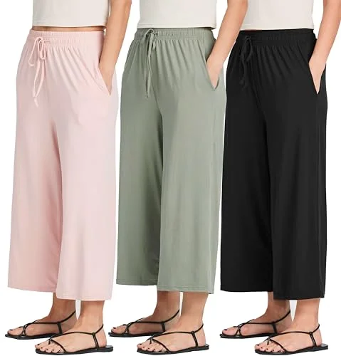 Real Essentials Women's Capri Sweatpants 3 Pack - Rank 8 in Smart Life Hacks for Seniors You Can’t Miss!