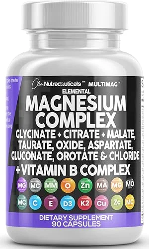 Clean Nutraceuticals Magnesium Complex 2285mg with Vitamins & Minerals - Rank 7 in Best Magnesium Varieties of 2025