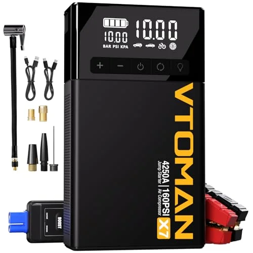VTOMAN X7 Jump Starter and Air Compressor - Rank 5 in Best Jump Starter With Air Compressor of 2025