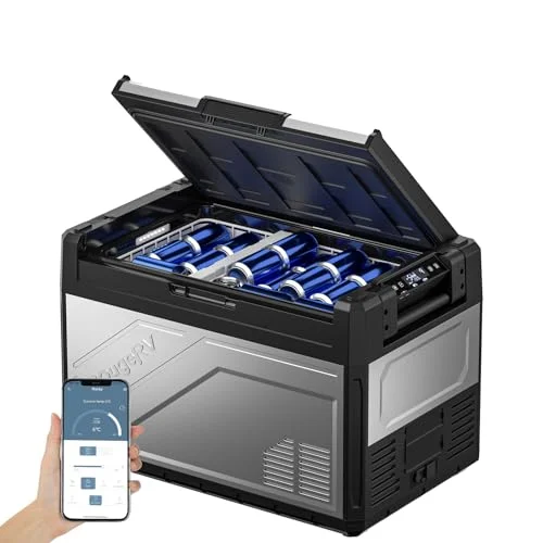 BougeRV Rocky 55 Quart Dual Zone Fridge - Rank 7 in Best 12 Volt Rv Refrigerator of 2025