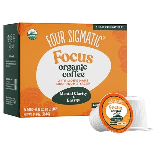 Four Sigmatic Organic Dark Roast Mushroom Coffee Pods - Rank 3 in Best Mushroom Coffee of 2025
