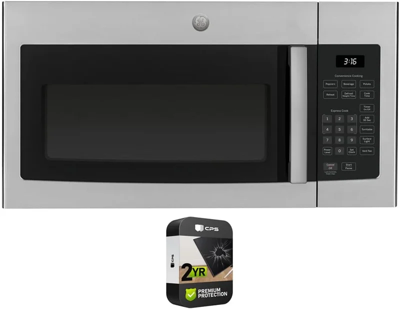 GE JVM3160RFSS Over-the-Range Microwave with 2-Year Protection Pack - Rank 8 in Best General Electric Microwave of 2025