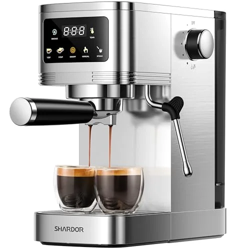 SHARDOR 20 Bar Espresso Machine with Frother - Rank 6 in Best Espresso Coffee Machine of 2025