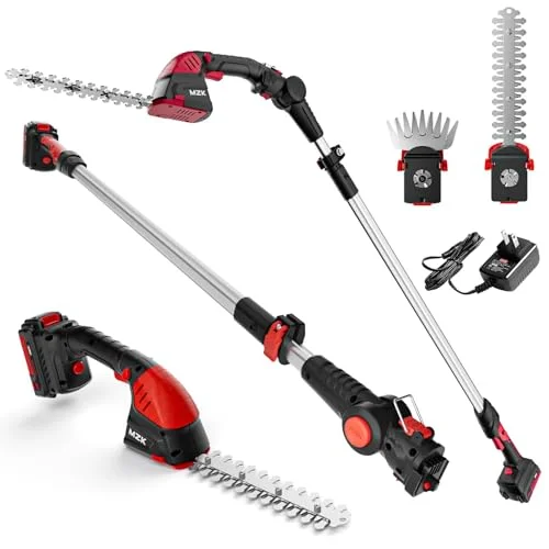 MZK 3-in-1 20V Pole Hedge Trimmer HT08D11 - Rank 9 in Best Hedge Trimmer of 2025