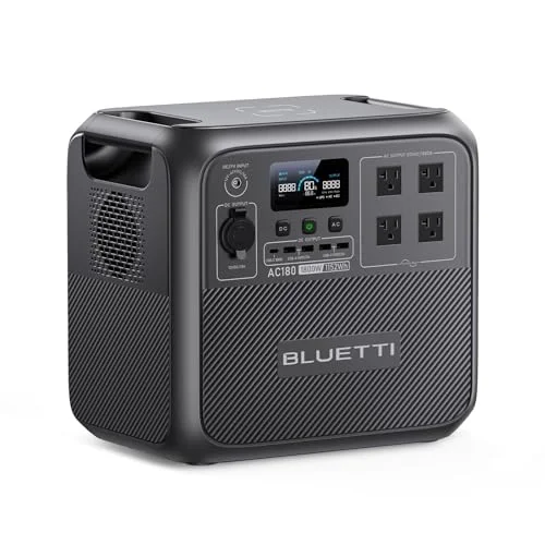 BLUETTI AC180 Portable Power Station - Rank 10 in Best Portable Generators of 2025