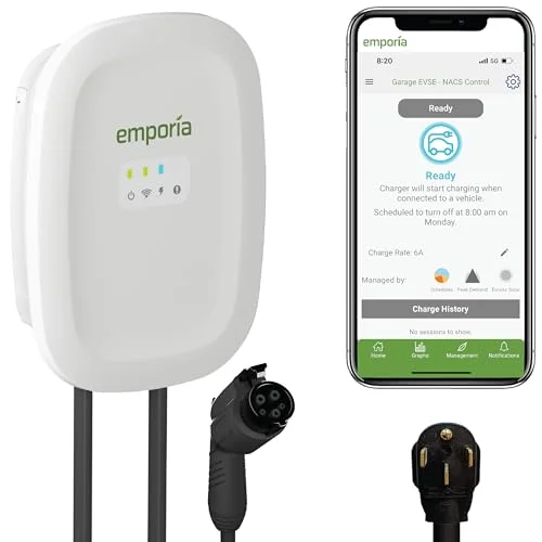 EMPORIA Level 2 EV Charger 48 amp WiFi - Rank 8 in Best Ev Chargers Level 2 of 2025