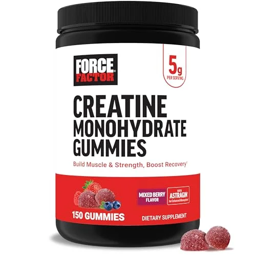 Force Factor Creatine Gummies, Mixed Berry, 30 Servings - Rank 5 in Best Creatine Monohydrate of 2025