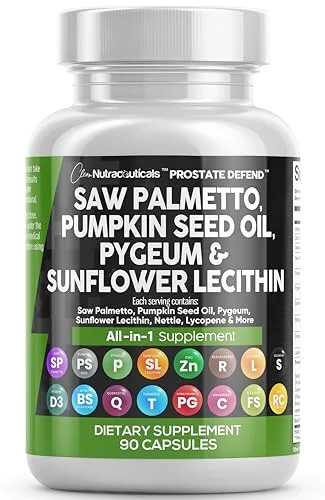 Clean Nutraceuticals Prostate Support Supplement - Rank 5 in Best Sunflower Lecithin of 2025