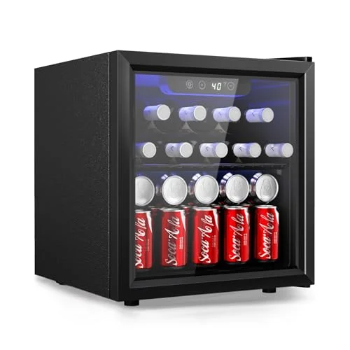 EUHOMY 48 Can Beverage Refrigerator with Glass Door - Rank 6 in Best Mini Refrigerator of 2025