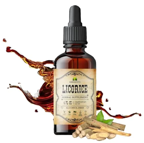Licorice Root Extract 4oz - Organic Herbal Supplement - Rank 2 in Best Glycyrrhiza Licorice of 2025