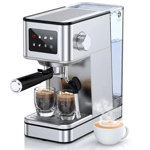 QJA 2025 Espresso Maker with Milk Frother - Rank 7 in Best Espresso Makers of 2025