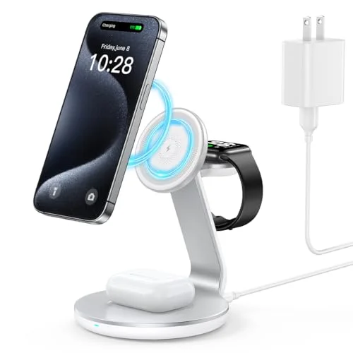 HERRBOL 3-in-1 Wireless Charging Station - Rank 4 in Best Iphone Charging Station of 2025
