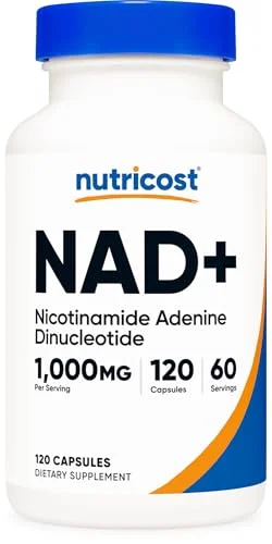 Nutricost NAD+ Supplement 1,000mg, 120 Count - Rank 2 in Best Nmn Supplement of 2025