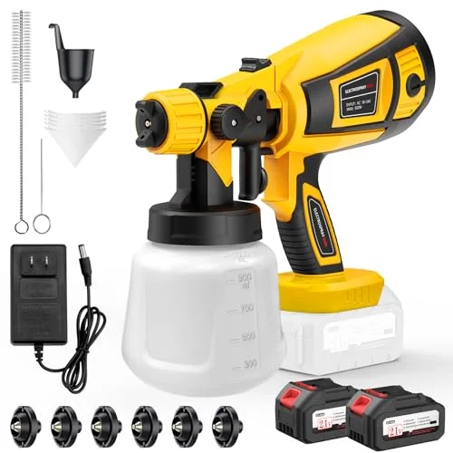 Cordless Paint Sprayer 650W with Battery - Rank 3 in Best Paint Sprayer of 2025