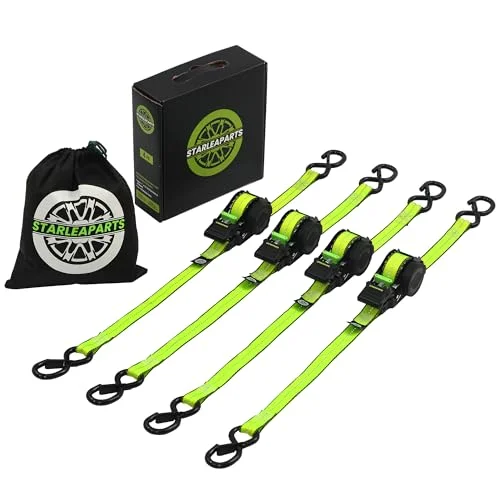 Starleaparts Retractable Ratchet Straps 1.0in x 12ft - Rank 8 in Best Retractable Ratchet Straps of 2025
