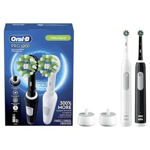 Oral-B Pro 1000 Electric Toothbrush, Black and White - Rank 10 in Best Electric Toothbrushes of 2025