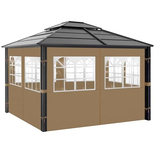 Gazebo Privacy Curtains with PVC Windows - Rank 10 in Best Canopy of 2025