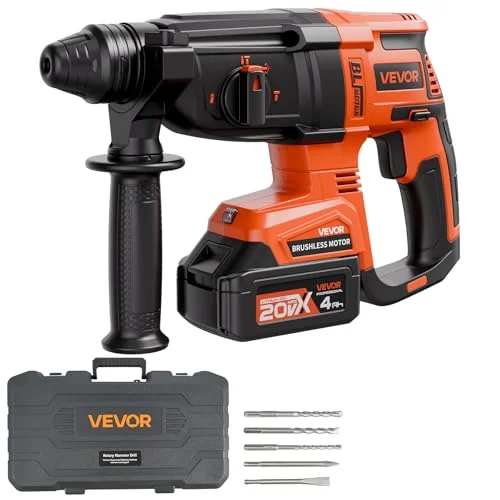 VEVOR 20V Cordless Rotary Hammer Drill Kit - Rank 3 in Best Hammer Drill of 2025