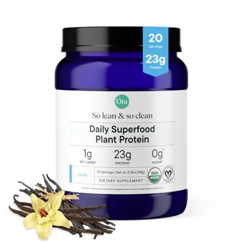 Ora Organic Plant-Based Protein Powder - Vanilla - Rank 6 in Best Protein Powders of 2025