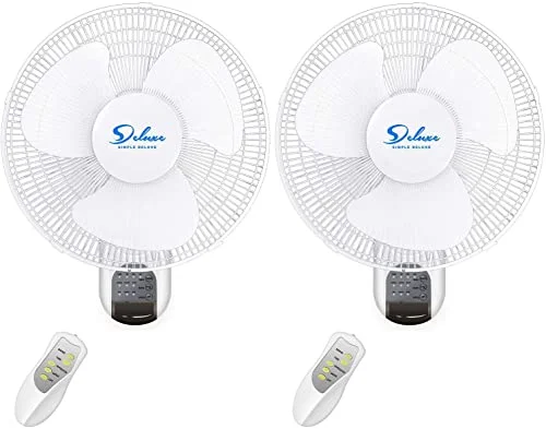 Simple Deluxe Wall Mount Fan 16 Inch, Remote Control - Rank 8 in Best Wall Mounted Fans of 2025