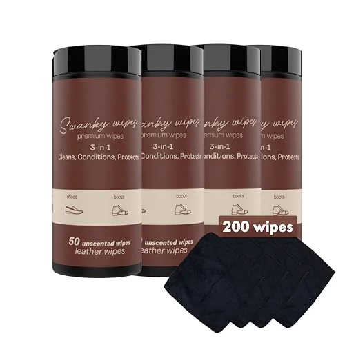 Swanky Leather Wipes - Leather Cleaner and Conditioner - Rank 9 in Best Leather Furniture Cleaner of 2025