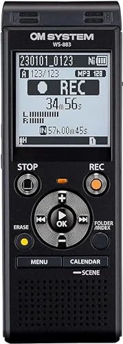 Olympus WS-883 Digital Voice Recorder (Black) - Rank 9 in Best Digital Recorder of 2025