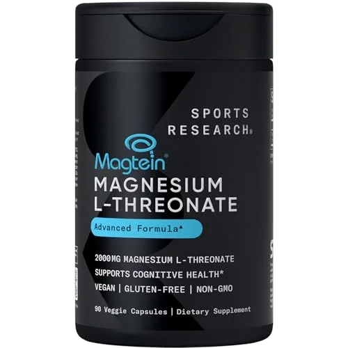 Sports Research Magtein Magnesium L-Threonate 2000mg 90 Count - Rank 5 in Best Magnesium For Sleep of 2025