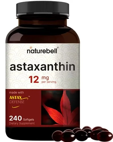 NatureBell Astaxanthin 12mg 240 Softgels - Rank 5 in Best Astaxanthin of 2025