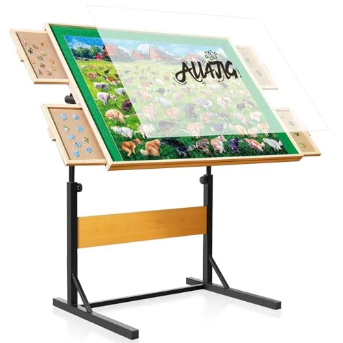 All4JIG Jigsaw Puzzle Table with Drawers - Rank 7 in Best Puzzle Table of 2025