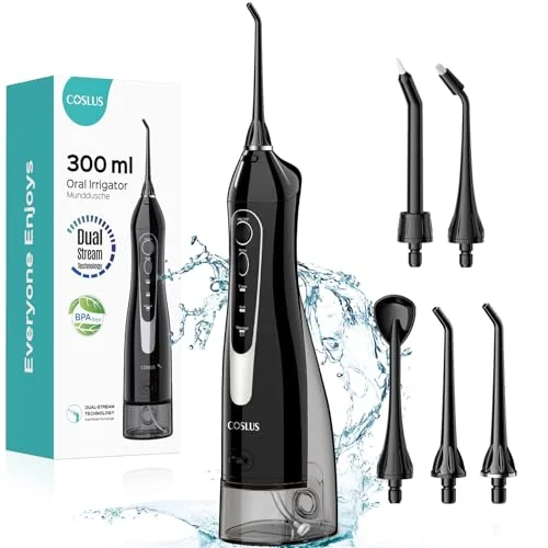 COSLUS F5020E Portable Water Dental Flosser - Rank 9 in Best Waterpik Flosser of 2025