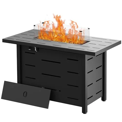 Walsunny 43 Inch Outdoor Propane Fire Pit Table - Rank 10 in Best Table Fire Pit of 2025