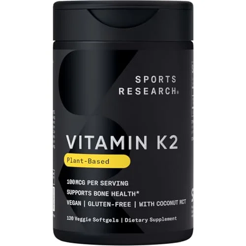 Sports Research Vitamin K2 MK-7 with MCT Oil - Rank 2 in Best Vitamin K2 of 2025