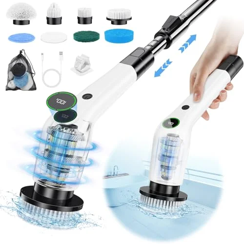 PUFTEM Electric Spin Scrubber with Adjustable Handle - Rank 3 in Best Electric Spin Scrub of 2025