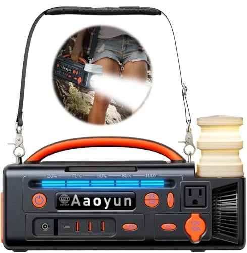 Aaoyun Portable Power Station 296Wh Solar Generator - Rank 10 in Portable Power Stations of 2025