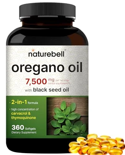NatureBell Oregano Oil with Black Seed 360-Day Supply - Rank 2 in Best Oregano Oil of 2025