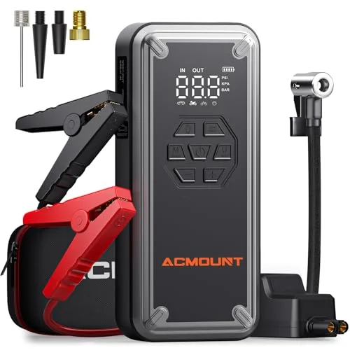 Acmount W160 Jump Starter with Compressor - Rank 10 in Best Air Compressor For Car of 2025
