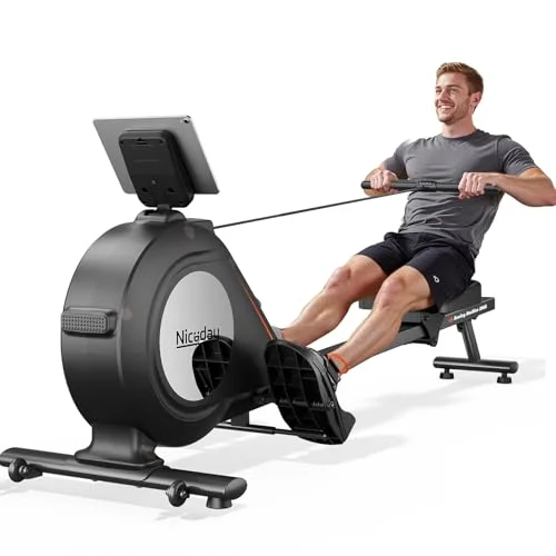 Niceday Magnetic Rowing Machine, 350lb Capacity, 16 Levels, Foldable, Bluetooth - Rank 6 in Best Rowing Machine of 2025