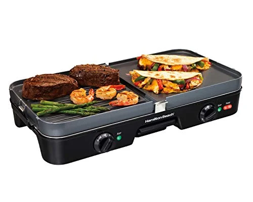Hamilton Beach 3-in-1 Indoor Grill Griddle 38546 - Rank 5 in Best Griddle of 2025