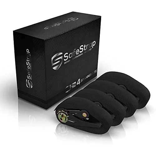 SafeStrap Ratchet Tie Down Straps Set - Rank 10 in Best Ratchet Straps of 2025