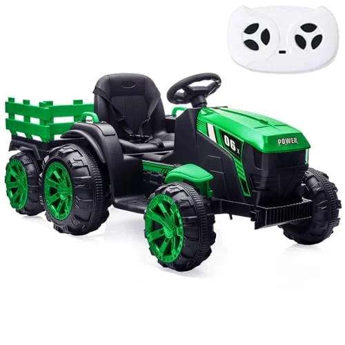 GarveeLife 12V Green Kids Ride On Tractor - Rank 3 in Best Power Wheels of 2025