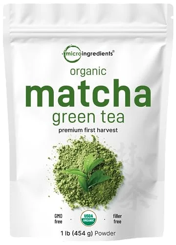 Micro Ingredients Organic Matcha Green Tea Powder - Rank 7 in Best Organic Green Powder of 2025