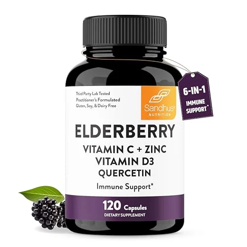 Elderberry Immune Support with Quercetin and D3 - Rank 2 in Best Immune System Support of 2025