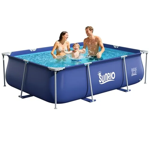 Sunrio Rectangle Metal Frame Swimming Pool - Rank 9 in Best Above Ground Pools of 2025