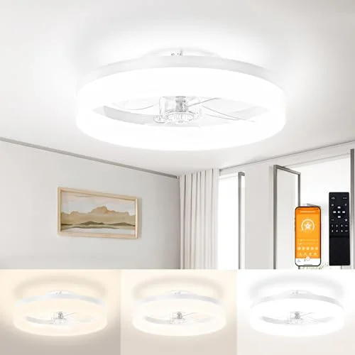 VOLISUN Modern Bladeless Ceiling Fan with Light - Rank 7 in Best Bladeless Ceiling Fan of 2025