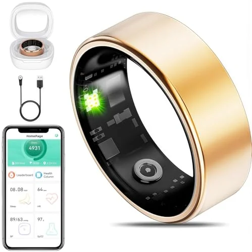Smart Ring Fitness Tracker (Champagne Gold, Size 8) - Rank 7 in Smart Rings