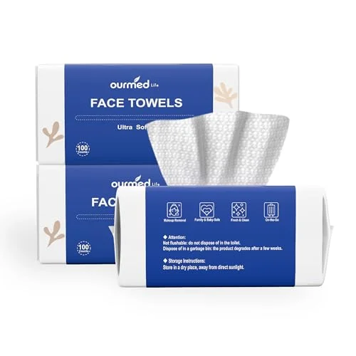 Ourmed Life Biodegradable Face Towels, 300 Count - Rank 4 in Best Disposable Face Towels of 2025