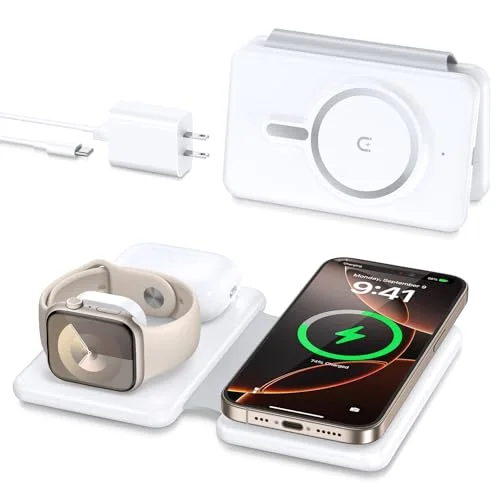 Knild Magnetic Wireless Charger and Travel Station - Rank 5 in Best Iphone Charging Station of 2025