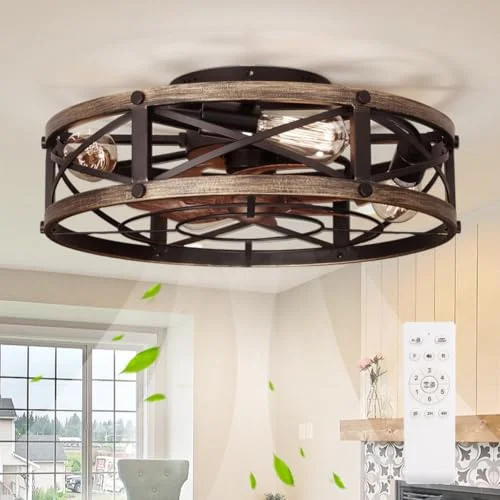 Shluce Farmhouse Flush Mount Ceiling Fan - Rank 8 in Best Bladeless Ceiling Fan of 2025